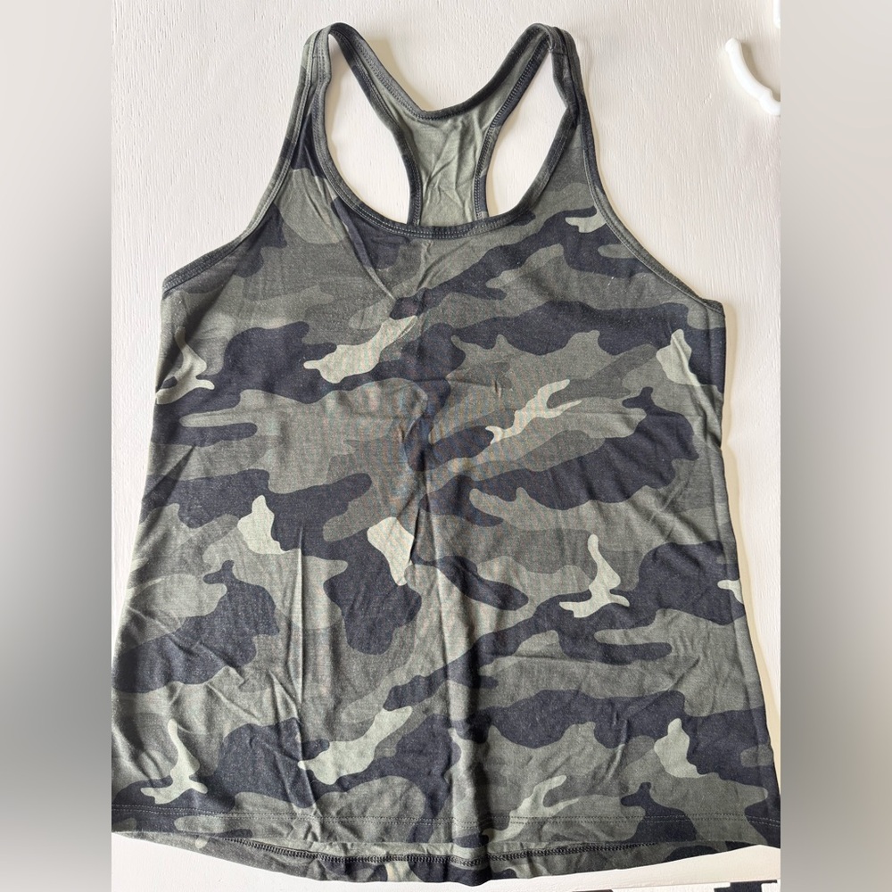 Old Navy Active Gray Camouflage Sports tank top
